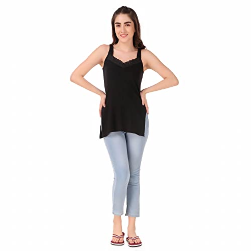 Image of Women's Cotton Chemisole Slip with Extra Comfort Stratchable Sleevless Slip Suit Camisole for Women and Girls