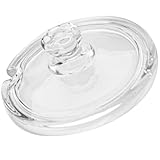 PAMINGONO Tapa de Vidrio Transparente para Taza de Leche, Cubierta Reutilizable para Vaso de Agua, Tapa Redonda Resistente y Práctica, Accesorio para Vaso de Cristal, Uso Diario en Cocina