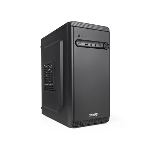 TOOQ TQC-4702U3C-B - Caja Minitorre Micro-ATX/Mini-ITX, 1xUSB 3.0, 2xUSB 2.0, Audio HD, Color Negro