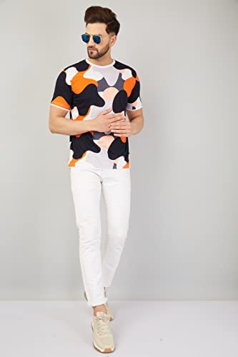 Image of Diversify Men's Cotton Round Neck Half Sleeve Regular Fit Printed T-Shirt