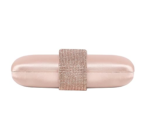 Image of Satin Rhinestones Evening Bags Party Bridal Clutch Purse For Women Prom Clutch