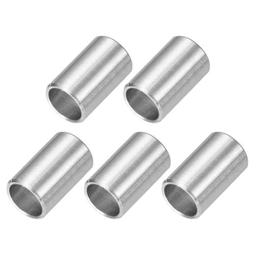 QUARKZMAN 5 Piezas Separadores de Acero Inoxidable, 8mm ID x 10mm OD x 16mm L Espaciador Redondo de Acero Inoxidable 304 sin Rosca para Tornillos y Tuercas de 5/16' o M8