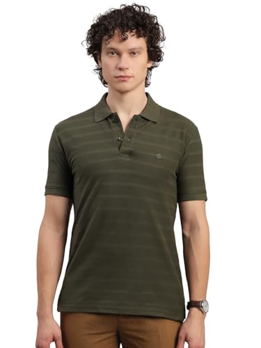 Image of Lux Nitro Men's Self Knitted Premium Cotton Blend Solid Polo T-Shirt | Soft Texture | Classic Collar | Short Sleeve Casual Wear