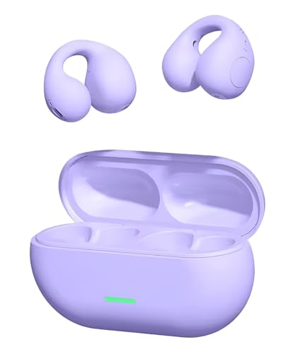 Image of T75 EAR CLIP OWS Open Ear Wireless Earbuds | ENC Mic for Crystal-Clear Calls | 30hr Playtime with Type-C Fast Charging | BT5.3 Gaming Bluetooth Earphones | Touch Control Sports Headphone(PURPLE)
