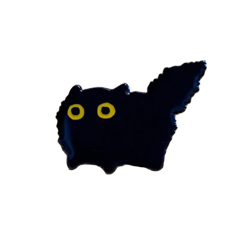 Plant Black Cat Enamel Pin Cat Lover