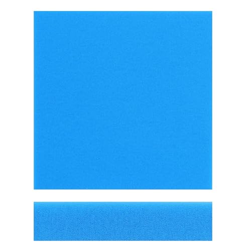 Wiltec Tapis Japonais filtrant - 50 x 50 x 10 cm / 30 ppi - Fin - Filtre de Bassin et d'Aquarium pour Filtration Eau HMF - Couleur Bleue