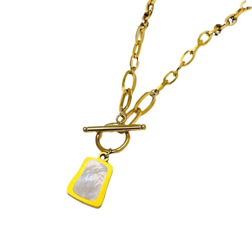 JUYAXIN Collier avec pendentif tendance en acier - Accessoire moderne pour les amateurs de bijoux minimalistes et élégants