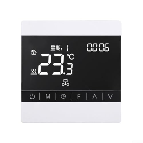 ZMdooreasy Termostato de panel LCD para calefacción por suelo radiante, controlador de temperatura programable digital con tecnología de sensor preciso