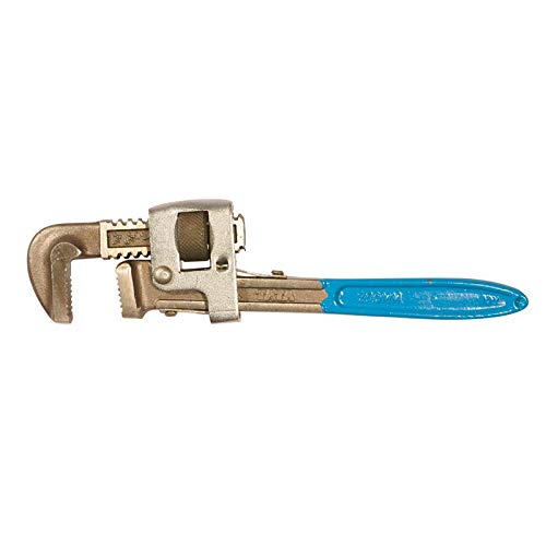 Image of AGRICO Tata 10 Inch Pipe Wrench | Chrome Vanadium Steel Stillson Type Adjustable Spanner with Anti Slip Grip Handle | Heavy Duty Tool for Plumbing, Industrial, Workshop & Home Repair Use | Pack of 1