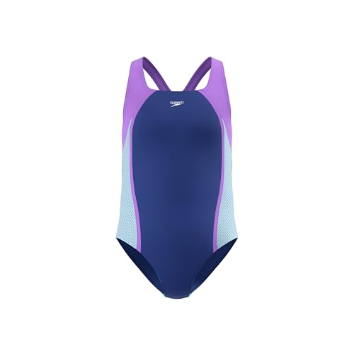 Image of Speedo Girl's Swimsuit One Piece Mesh Splice Thick Strap