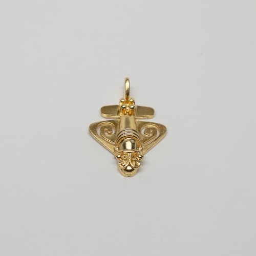 Real Metal Quimbaya Flyer Pin 24K Gold Finish Pre-Colombian Ancient Alien Artifact Lapel, Hat, Jacket or Backpack Pin4