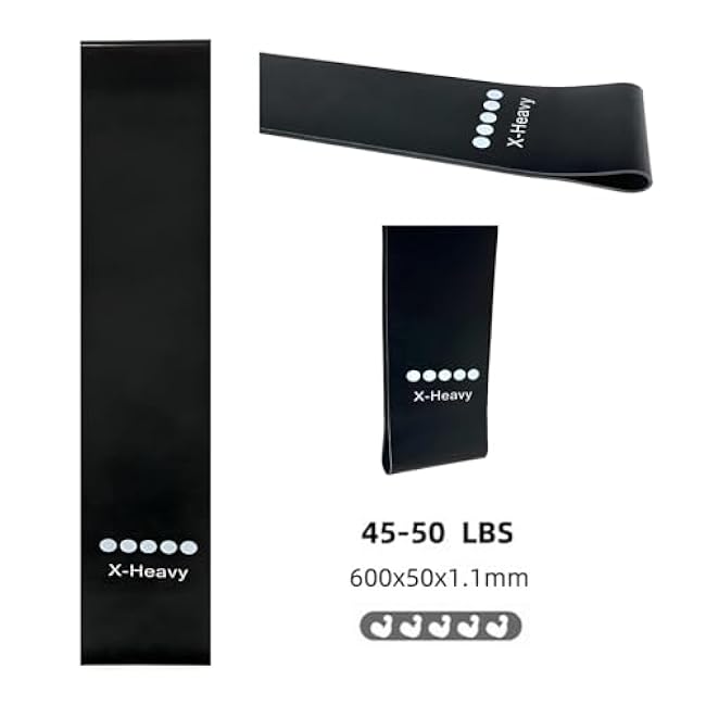 Ring Resistance Bands, X-Heavy Heavy Duty Resistance Ring Total Body Fitness Exercise Bands, A Must Have for Fitness Men and Women, Black 3 Pieces