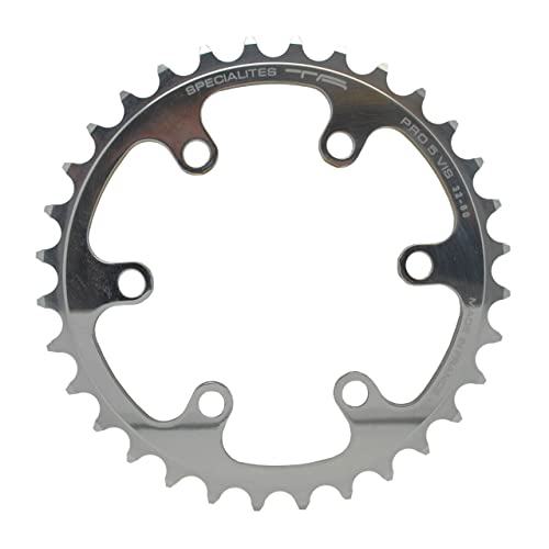 Plateau TA Cyclotourist 38t argenté pour pédalier 5 vis de cyclotourisme