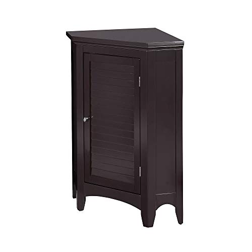 Versanora Free Standing Wooden Corner Cupboard Bathroom Storage Cabinet Unit, MDF, Brown, 62.87 x 43.18 x 81.28 cm Main Image Small