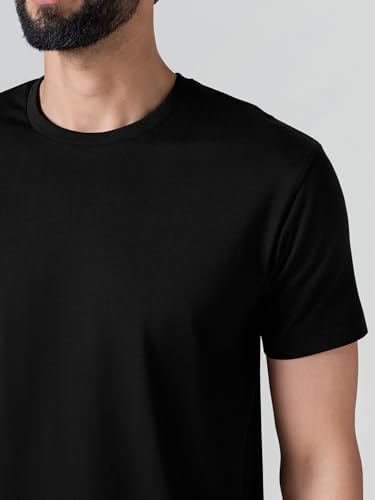 Image of XYXX Men's Iconique Solid Supima Cotton Slim Fit T-Shirt | Super Soft Half Sleeve Tshirts with Superior Colour Retention