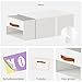 Easortm Stackable Storage Drawers - Pull Out Storage Bins with Drawers for Closet Clothes Organizers with Weekly Labels & Clear Window, Closet Shelf Storage for Bedroom, Living Room, 5 Pack, White