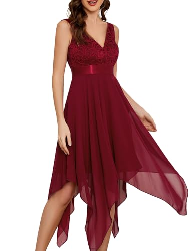 Ever-Pretty Womens Irregular Lace Evening Dress for...