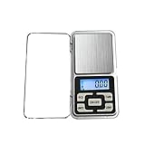 Robust & Tragbar: Wägeplattform aus Edelstahl mit abnehmbarer Schutzabdeckung. Extrem leicht (ca. 95g) und kompakt (12x6,2x2 cm) – perfekt für die Küche, unterwegs oder im Bastelbereich.