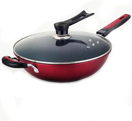 Wok de Hierro Fundido con Tapa de Vidrio Templado 34cm miniatura 1