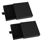 2 Stücke Schmuck Box Karton, Schmuckkasten Schmuckschatulle Schmuck Organizers Schmuckaufbewahrung Schmuckbox Schachtel Schwarz Geschenkbox Geschenkschachtel Schmuck für Armbänder und Armreife usw.