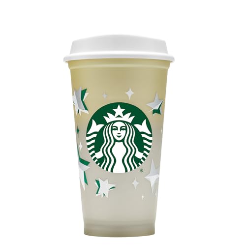 STARBUCKS Tasse réutilisable à changement de couleur | Édition limitée Festive Gold Grande tasse/mug/gobelet 473 ml, 011147270