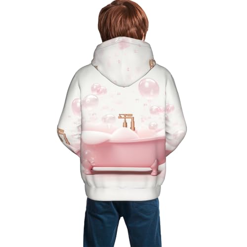 Cute Bathtub Kid Hoodies Boys Sweatshirts Girls Pullover with Pocket4