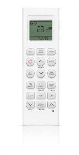 Image of AC Remote Compatible with LG Air Conditioner | Split & Window AC Remote Control with Vane Angle Plasma Jet Cool Fan Speed Swing Timer | White RE 36L
