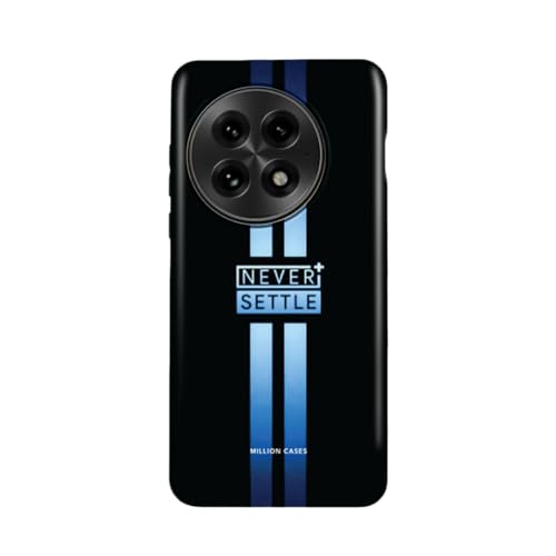 Image of MILLION CASES Back Cover Case for OnePlus 12 Scratch Resistant Anti-Slip Polycarbonate Shockproof Protective Durable Never Settle Crystal Case for Men & Boys(Blue)