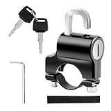 ヘルメットロック ホルダー 22mm-28mmのハンドルバー対応 盗難防止錠 汎用 多機能 鍵と特殊なレンチ付き 電気自動車フック オートバイ 自転車 ブラック 鍵2本付き (ブラック)