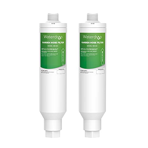 Waterdrop Garden Hose Water Filter, Reduces Chlorine, Odor, Improve Plants Health. Ideal for Gardening, Farming and Pets, Pack of 2.