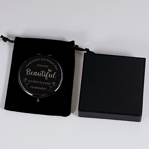 Graduation Gift For Her Makeup Compact Mirror Birthday Christmas Stocking Stuffers Gifts For Daughter Mom Girls Sister Friends Girlfriend Bff Wife Inspirational Pocket Mirror Gift Valentines Day Gifts #TOP4