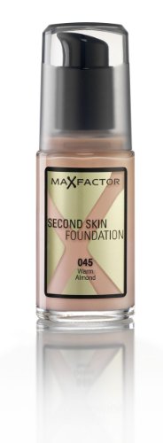 Max Factor Fondotinta Second Skin, 45 Warm Almond