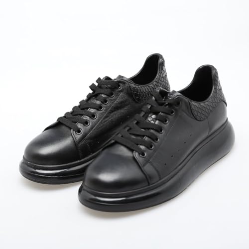 SOLL Queen Air Men's Fashion-Sneakers | Genuine Leather Perforated Oversized Thick Sole High Platform3