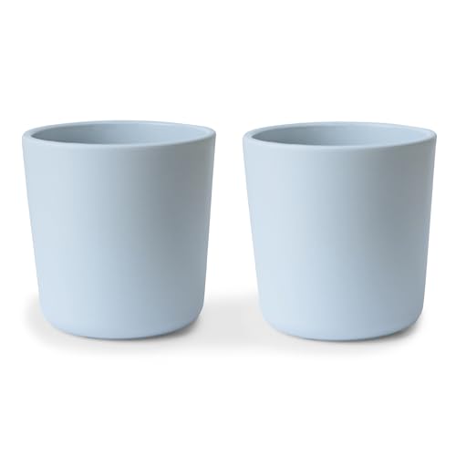Image of mushie Dinnerware Cups For Kids | Made in Denmark, Set of 2 (Powder Blue)