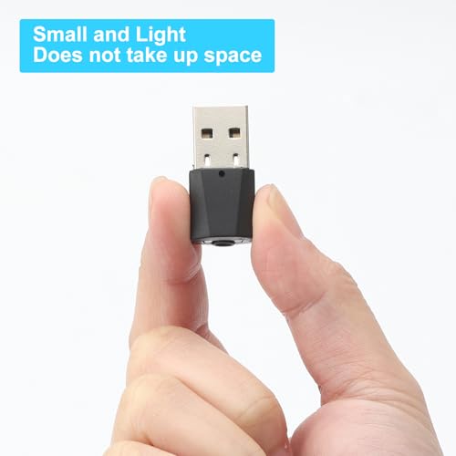 Bluetooth USB Empfänger mit Bluetooth 5.1 USB Bluetooth Adapter mit 3.5mm Aux Kable Eingebautem Mikrofon für TV-PC-Kopfhörer Lautsprecher Auto Heimstereosystem Musik und Freisprechanruf