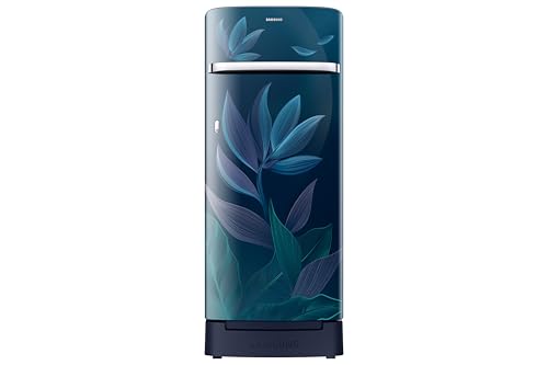 Image of Samsung 215 L, 5 Star, Digital Inverter, Direct-Cool Single Door Refrigerator (RR23H2H359U /HL, Paradise Bloom Blue, Base Stand Drawer, Single Touch Defrost, 2026 Model)