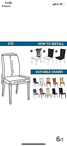 Image of Cortina Dining Chair Slipcovers | Anti Slip Chair Cover | Floral Print, Removable & Easy Wash | Universal Fit Soft Stretchy Polyester Spandex | Living Room, Kitchen, Hall | Pack of 4, Brown