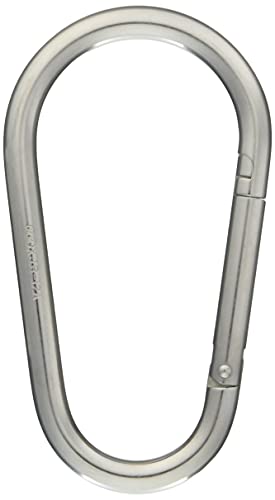 TRUSCO TKBJ-12A Stainless Steel Carabiner Jumbo (No Ring), 0.5 inches (12 mm)