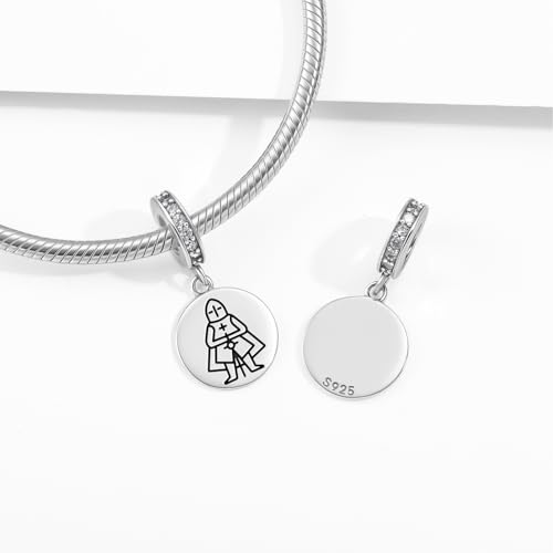 Breloque chevalier templier argent 925 anti-ternissement pour charms DIY - 2