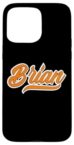 Athletic First Name Brian Team Brian Cool Orange Font �X�}�z�P�[�X iPhone 15 Pro Max �p