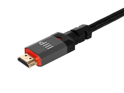 Image of Monoprice 8K Certified Ultra High Speed HDMI Cable - 25 Feet - Black | Braided - HDMI 2.1, 8K@60Hz, 4k@120Hz, 48Gbps, HDR, VRR, CL3 in-Wall Rated