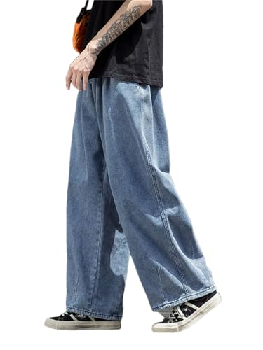 Men Jeans Wide Leg Denim Cargo Jean Loose Streetwear Wide-Leg Pants
