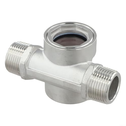 Indicateur de débit d'eau externe DN25 gris pour réseau hydraulique usine