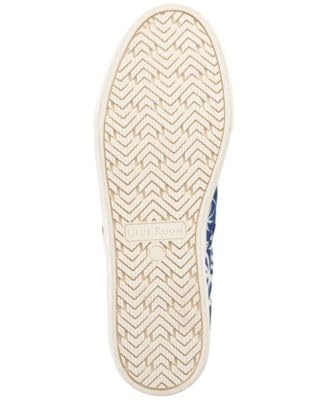 Club Room Mens Tate Printed Slip-on Shoes Navy 10.5 Medium (D)4