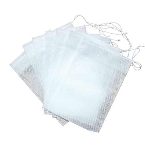 KAKASEA Lot de 100 sachets vides réutilisables avec cordon de serrage pour thé et café en vrac