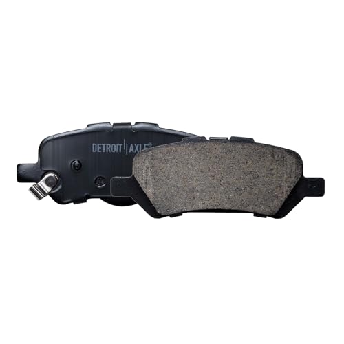 Image of Detroit Axle - Rear Ceramic Brake Pads with Hardware Set Replacement for 2009 2010 2011 2012 2013-2016 Toyota Venza - 2pc Set
