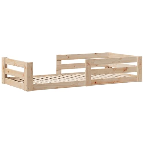 vidaXL Small Single Bed Frame, Solid Pine Wood, 75x190 cm