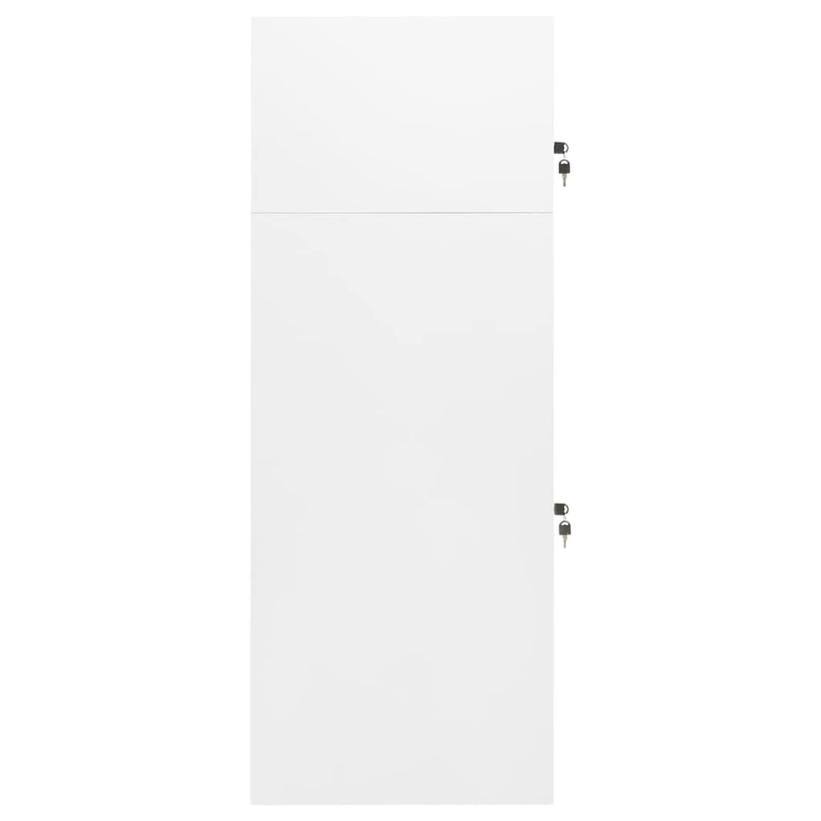 Sattelschrank Weiß Stahlschrank 53x53x140 cm Stahl Sattel