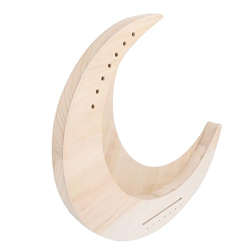 COSMEVIVI Moon-shaped Wooden Lyre Harp 7-string Music Instrument for Beginners Diy Harp Set
