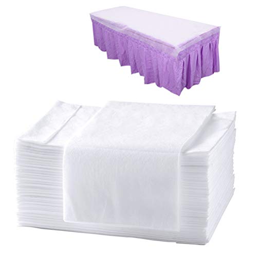 pengxiaomei 20pcs 28×67Inch,Disposable Massage Table Sheet for Spa,Disposable Bed Sheets Waterproof Bed Cover Non-Woven Bed Sheet,Spa Bed Sheets for Tattoo